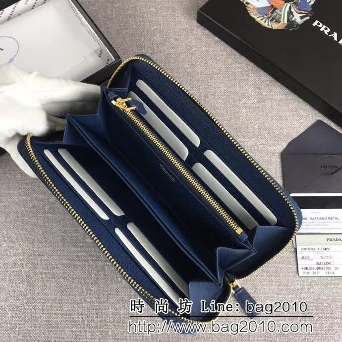 PRADA普拉達 官網同步 簡單時尚 專櫃新款 單拉鏈錢包 1ML506 DD1012